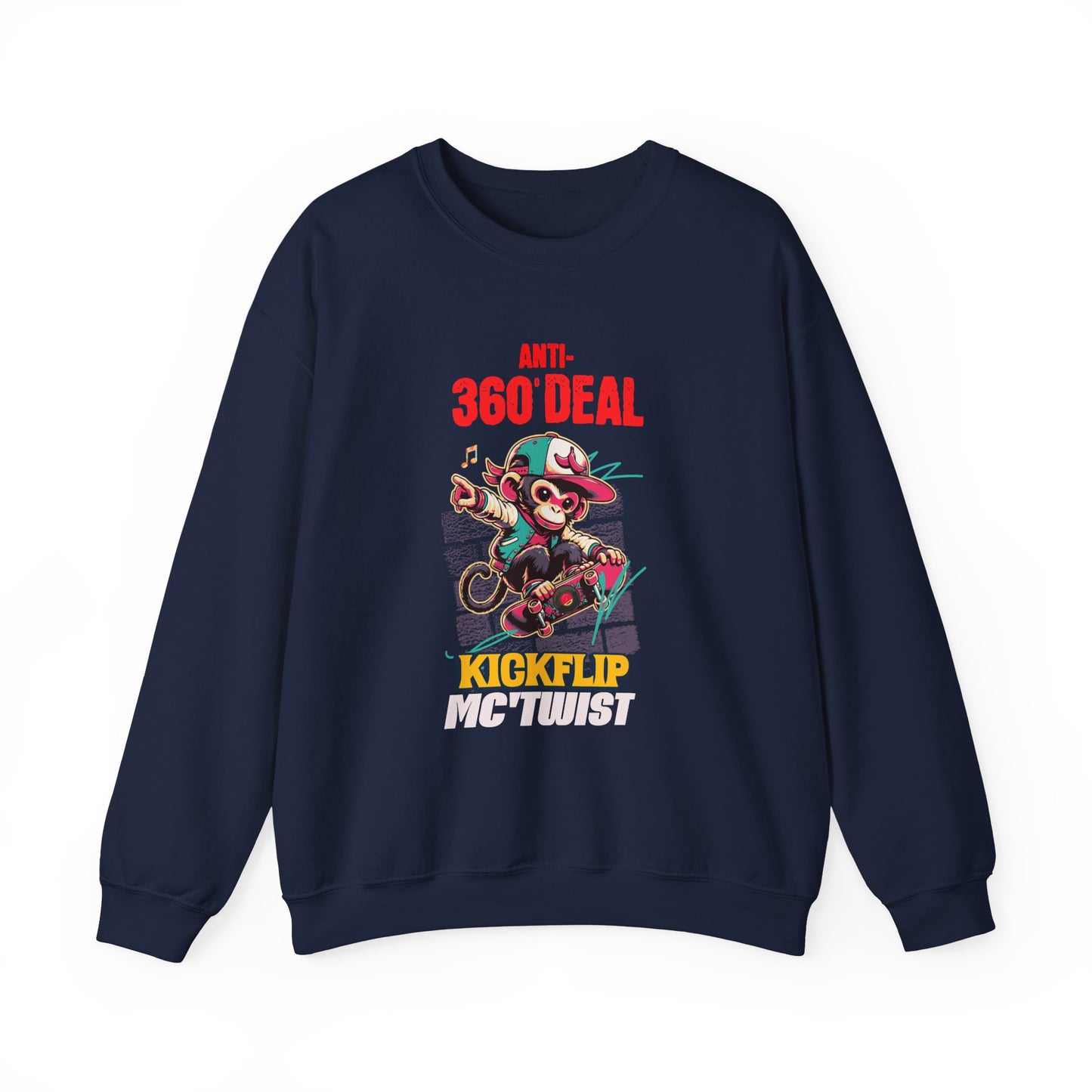 Anti-360° Deal Kickflip McTwist - Label Parody Unisex Crewneck Sweatshirt