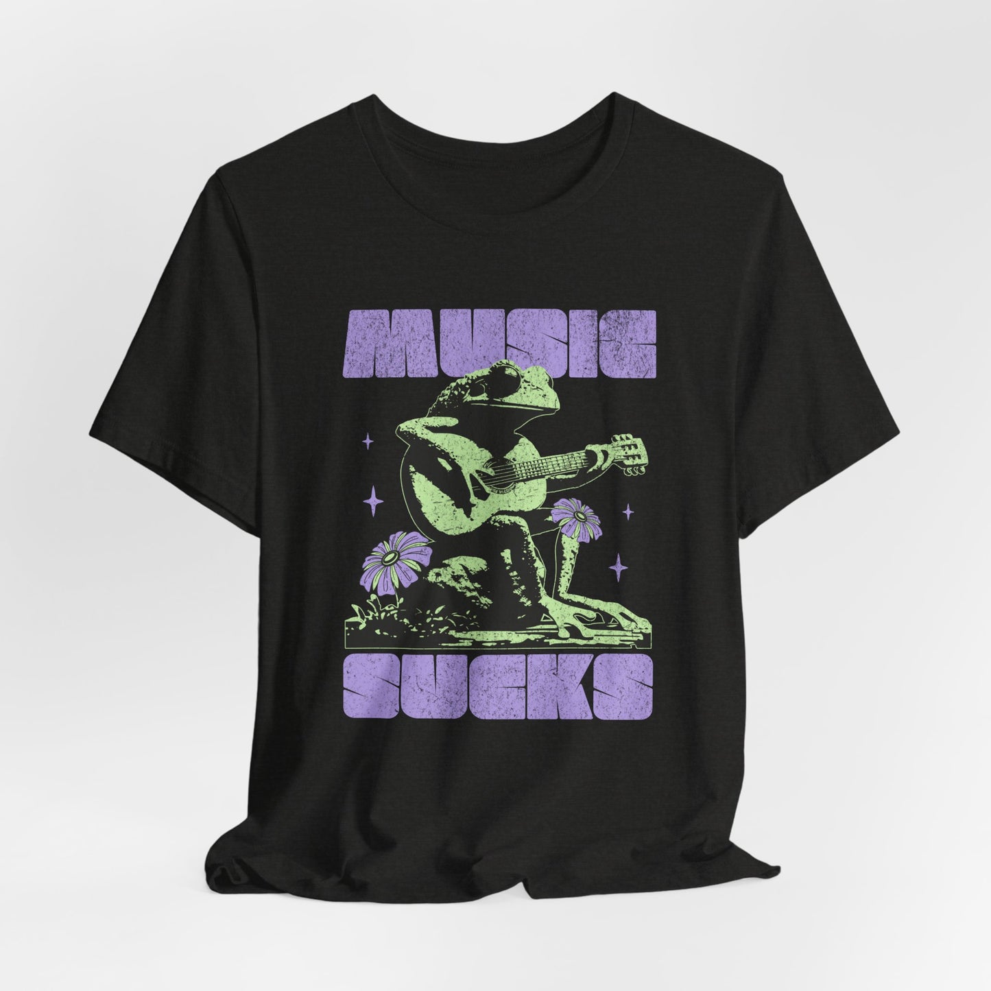 Music Sucks - Whimsy Frog Guitar Tee