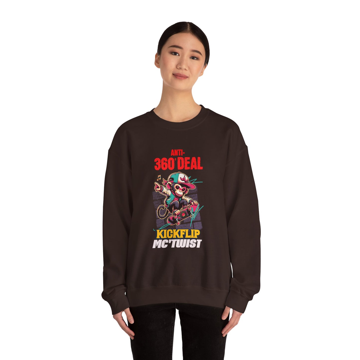 Anti-360° Deal Kickflip McTwist - Label Parody Unisex Crewneck Sweatshirt