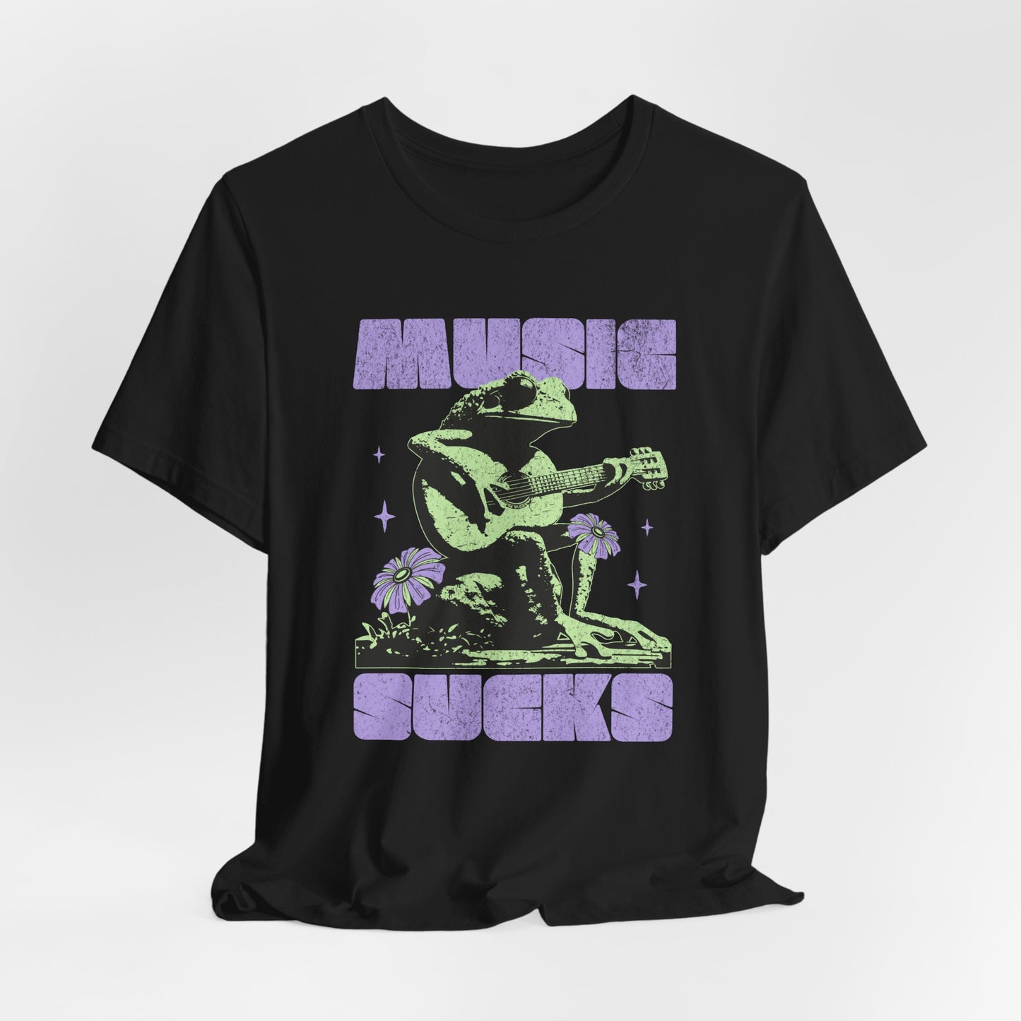 Music Sucks - Whimsy Frog Guitar Tee