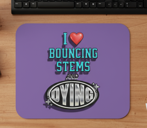 I <3 Bouncing Stems & Dying - Mouse Pad for Producers + Mixers