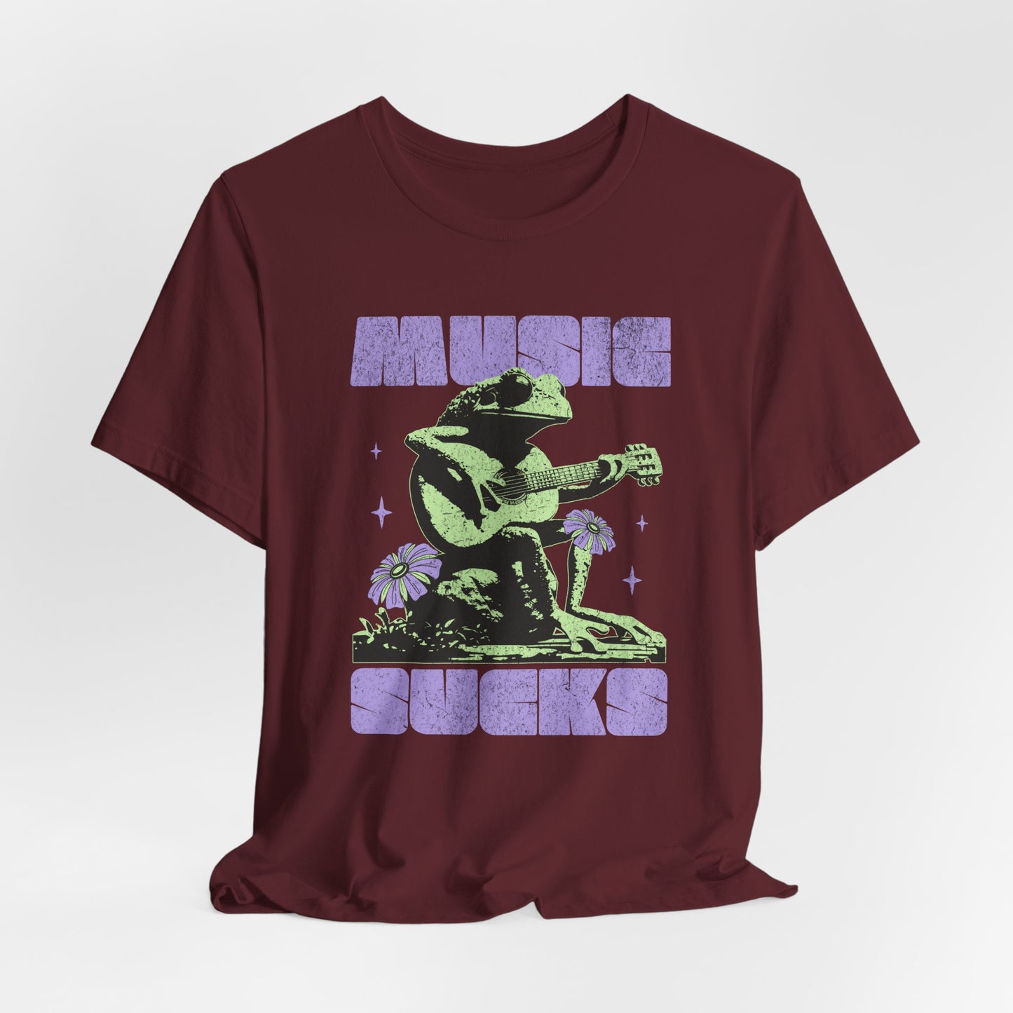 Music Sucks - Whimsy Frog Guitar Tee